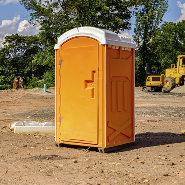 do you offer hand sanitizer dispensers inside the portable restrooms in Helga